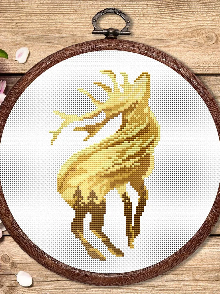 Deer Cross Stitch Pattern, Animal Cross Stitch, Embroidery Deer, Watercolor Deer Silhouette Cross Stitch, Modern Cross Stitch #anm027