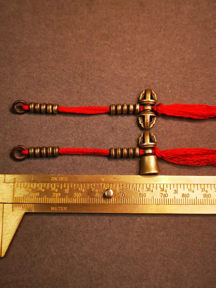 Gandhanra Handmade Tibetan Buddhist Mala Counters,Prayer Bead Counters,with Dorje and Vajra Pendant,Made of Brass