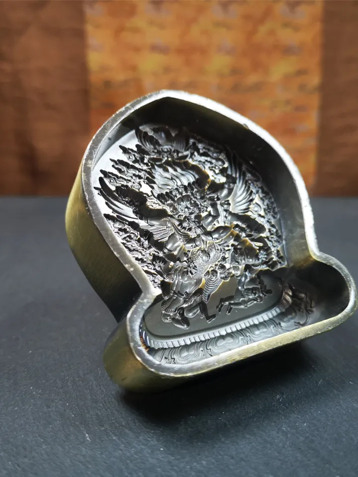 Gandhanra Tibetan Buddha Statue Tsa Tsa Mold, Vajrakilaya Tsha Tsha Mould For Making Clay Statue,2.95&quot; × 2.6&quot;