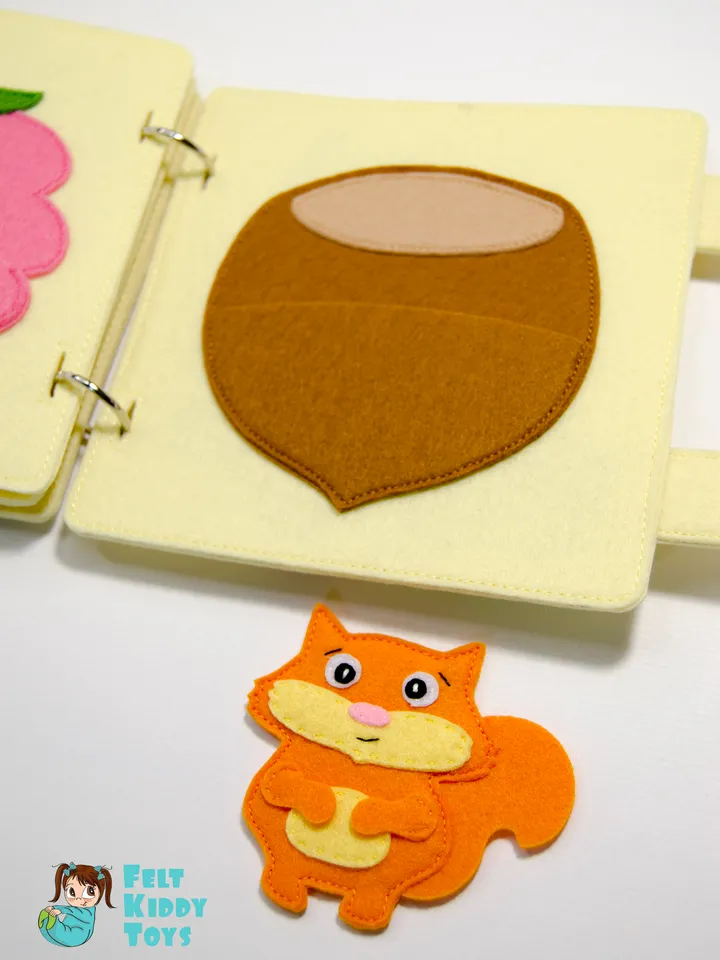 Quiet book with little houses and cute cubs