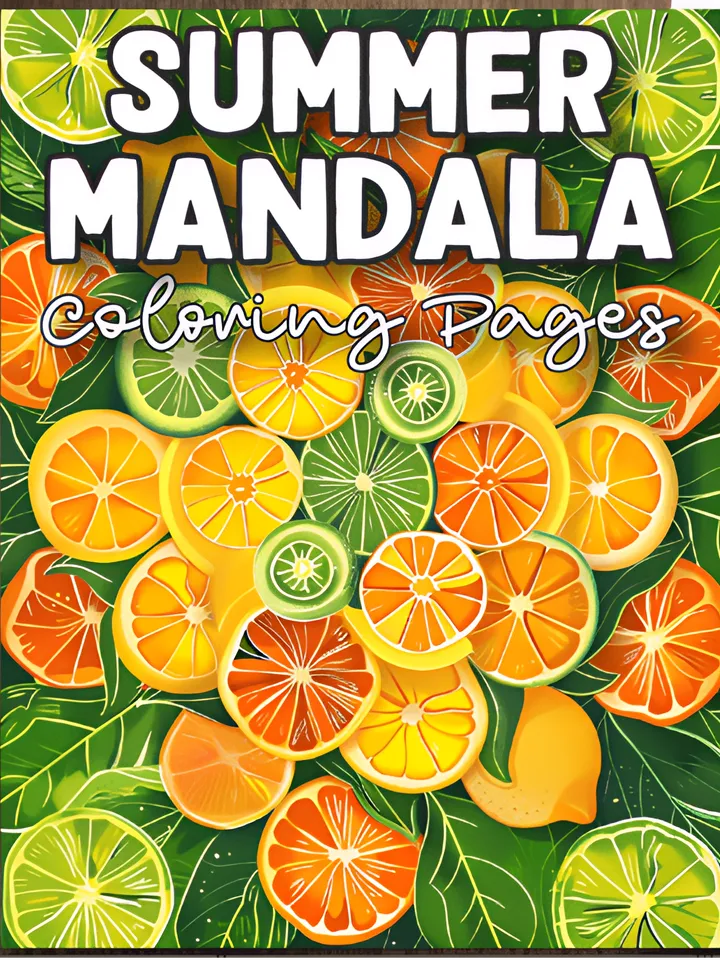 About Summer Mandala Coloring Pages for Adults Graphic