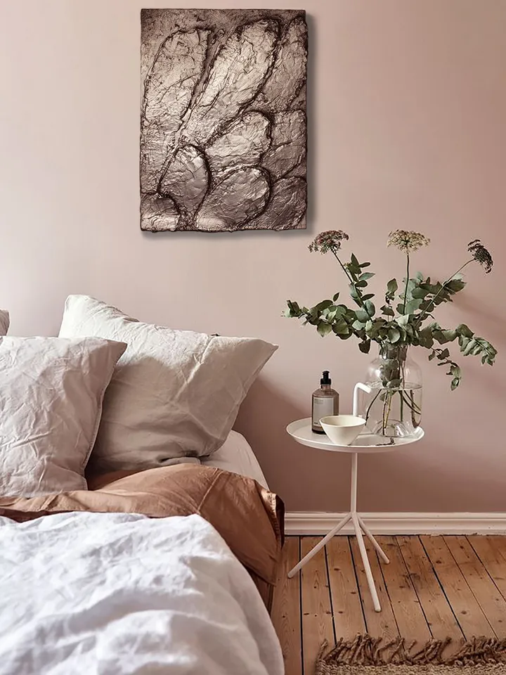 Modern Abstract Acrylic Wings Painting - 3D Textured Art on MDF Board - 40x30 cm | Handmade Artwork