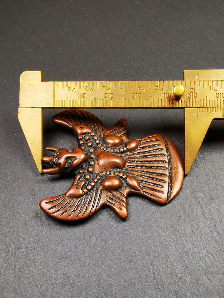 Gandhanra Antique Tibetan Buddhist Amulet,Garuda,Garula,Suparna,Golden-winged Bird Pendant,Made of Bronze - 2.24"