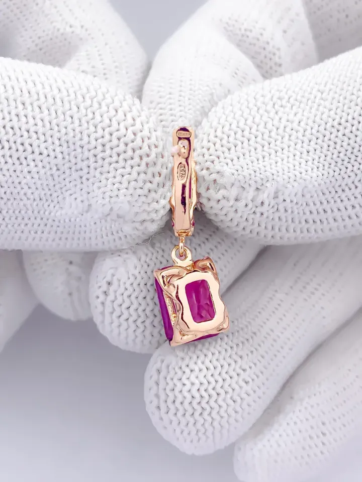 Earrings jewelry Silver gold plated 925 assay value with alexandrite