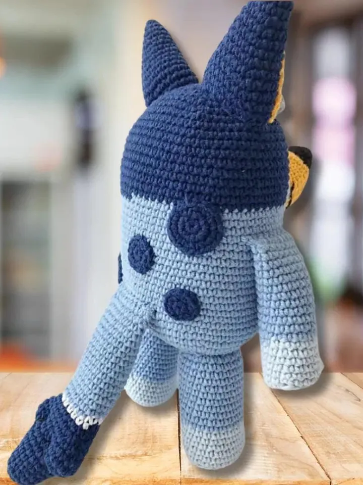 Bluey Crochet Pattern, Blue the Dog Crochet Pattern | Blue Heeler Crochet Pattern | Blue Heeler Amigurumi | Blue the Dog Plushie