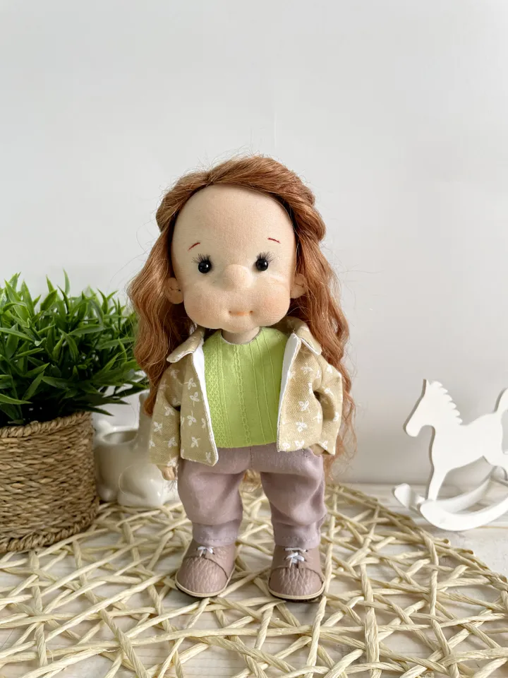 Art Doll Waldorf Doll Inspiration Handmade Textile Doll Birthday Gift for Girl