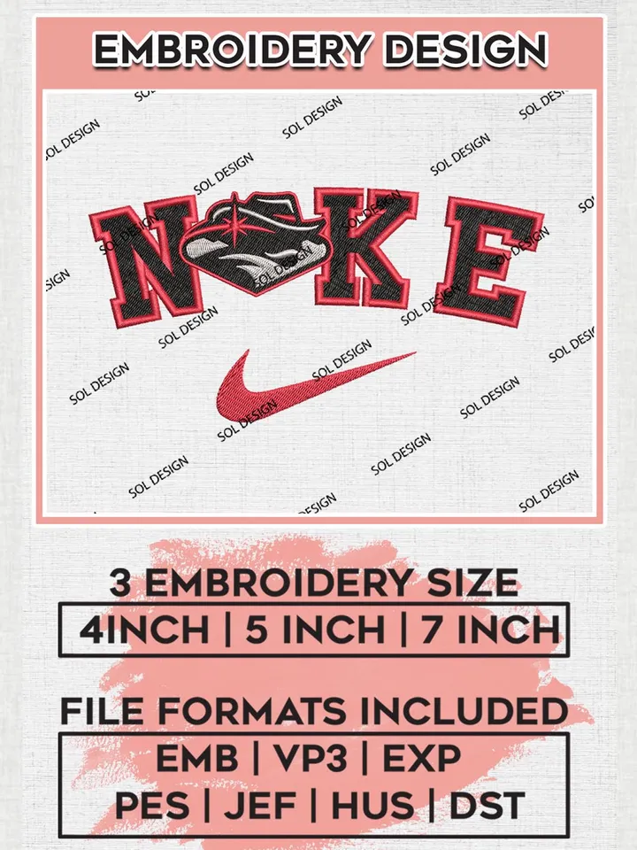 Nike UNLV Rebels Machine Embroidery Design, NCAA UNLV Rebels Embroidery Design Design files, NCAA Embroidery Designs, NCAA Machine Embroidery Designs, Digital Download