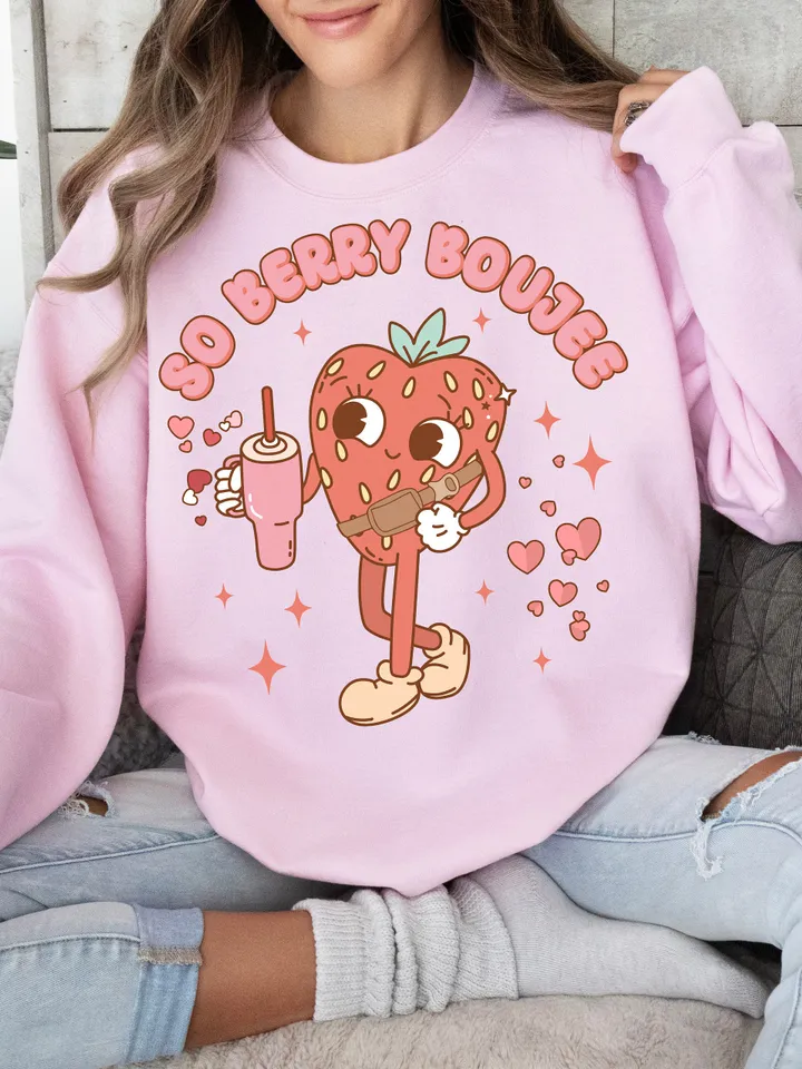 So Berry Boujee Strawberry Png Valentines Day Stnley Tumbler Belt Bag PNG Sublimation Design Download, Trendy Valentine's png, Preppy png