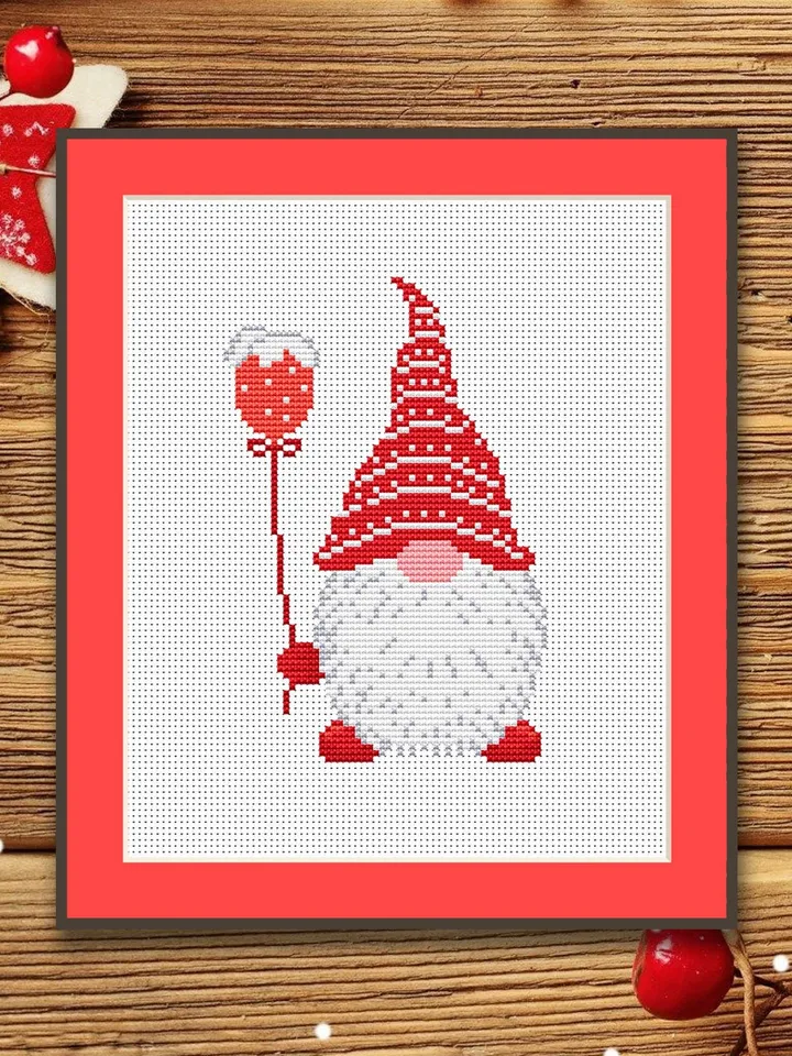 Christmas Gnome Cross Stitch Pattern, Merry Christmas Cross Stitch Pattern, Christmas Decoration, Christmas Pattern #hld022