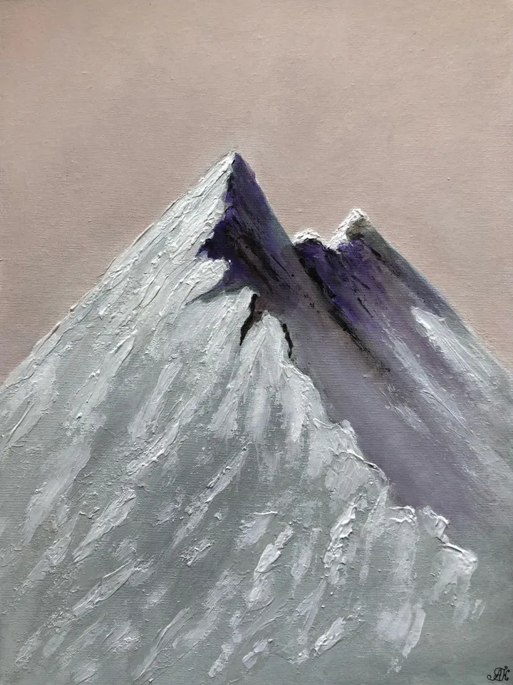 Everest original acrylic painting modern art kitchen painting 12 by 15 inches