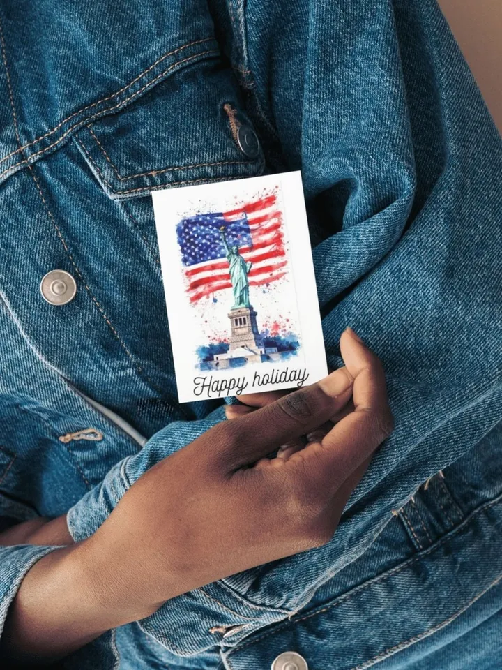 Postcards (business cards) for the US Independence Day, 20 pieces