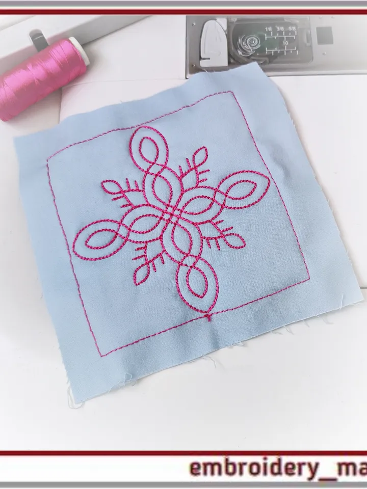 Quilt Block 38 Quilting with floral plant patterns Machine Embroidery Designs