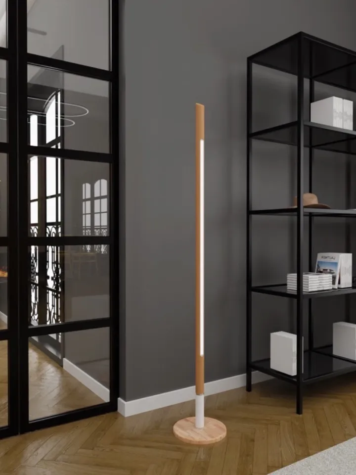 Modern minimalist wooden floor lamp