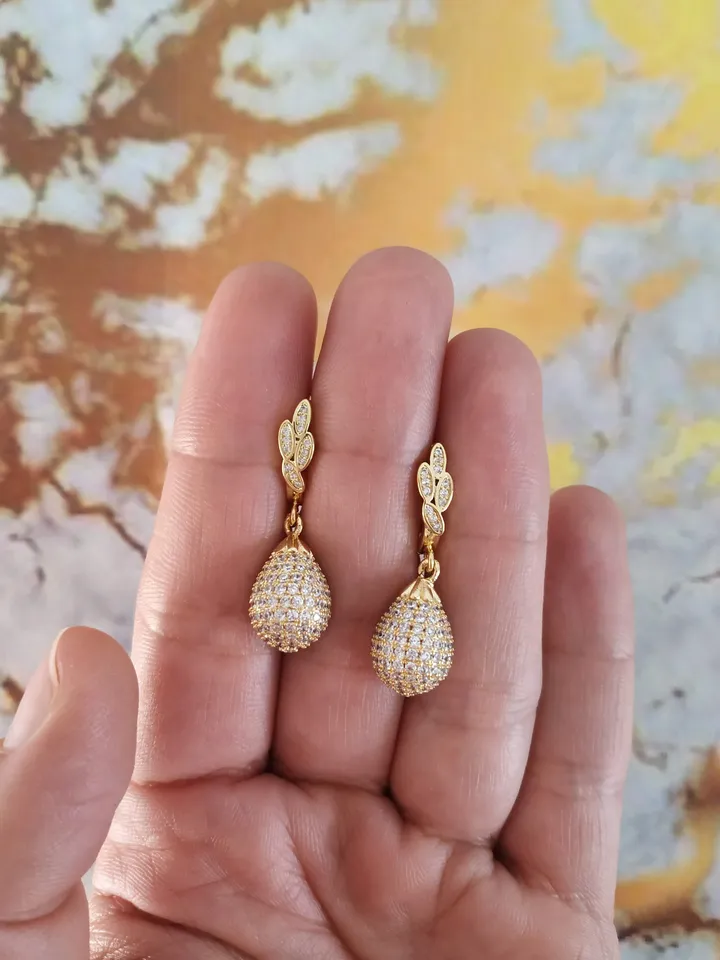 Pearl Rose Gold Boho Wedding Earrings, CZ Boho Bridal Earrings, Statement Wedding Jewelry, Pearl Wedding Jewelry, Gold Teardrop Earrings