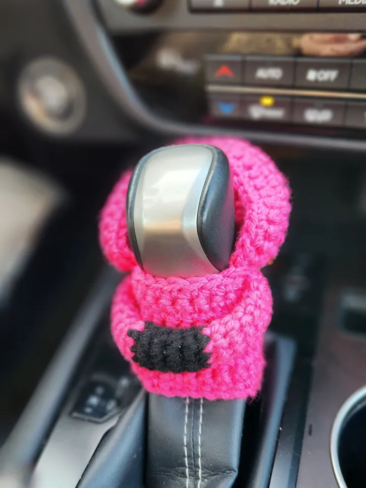 Pink Guard Hoodie Gear Shift Cover Crochet Pattern for Beginners, St Valentine Gift