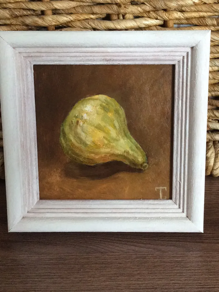 "Fig" oil small painting fruit stilllife original wall art picture artwork