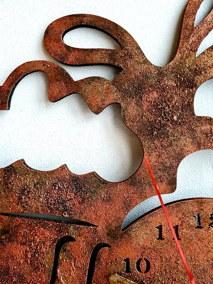 Beer wall clock for cafe Unique brown wall clock Hand made clock Silent clock