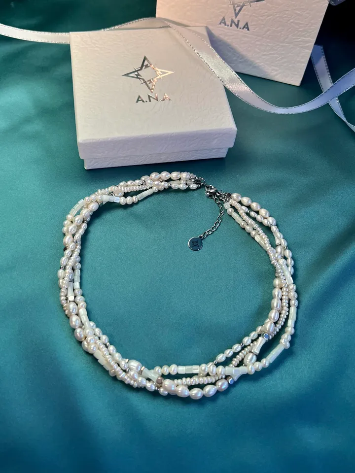 Multilayer Pearl Necklace LOVE COLLAR