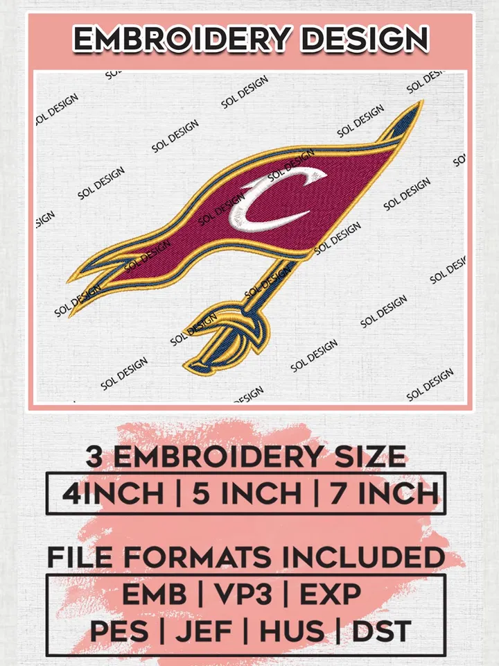 Cleveland Cavaliers Embroidery, NBA Cavaliers Embroidery Designs, NBA Machine Embroidery Designs, NBA Embroidery Design, Digital Download