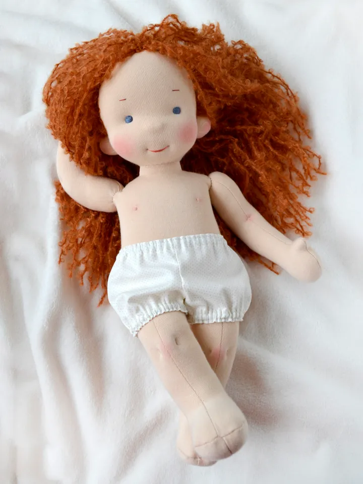 DIY clothes for Waldorf doll 15 inch (38 cm) tall. PDF sewing patterns and tutorial.