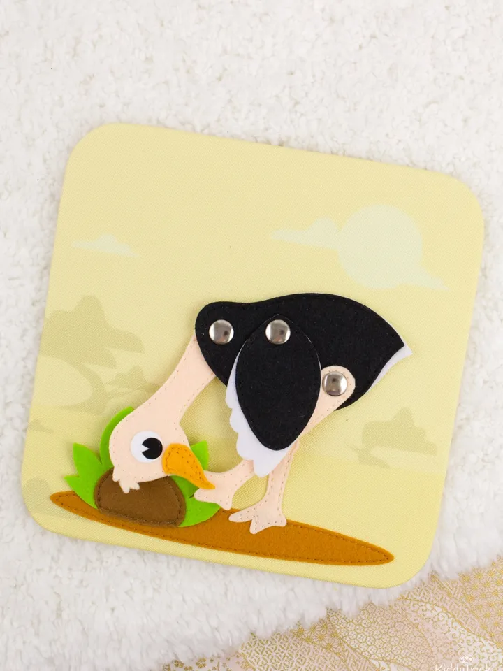 Ostrich - Felt Applique - Sewing Pattern