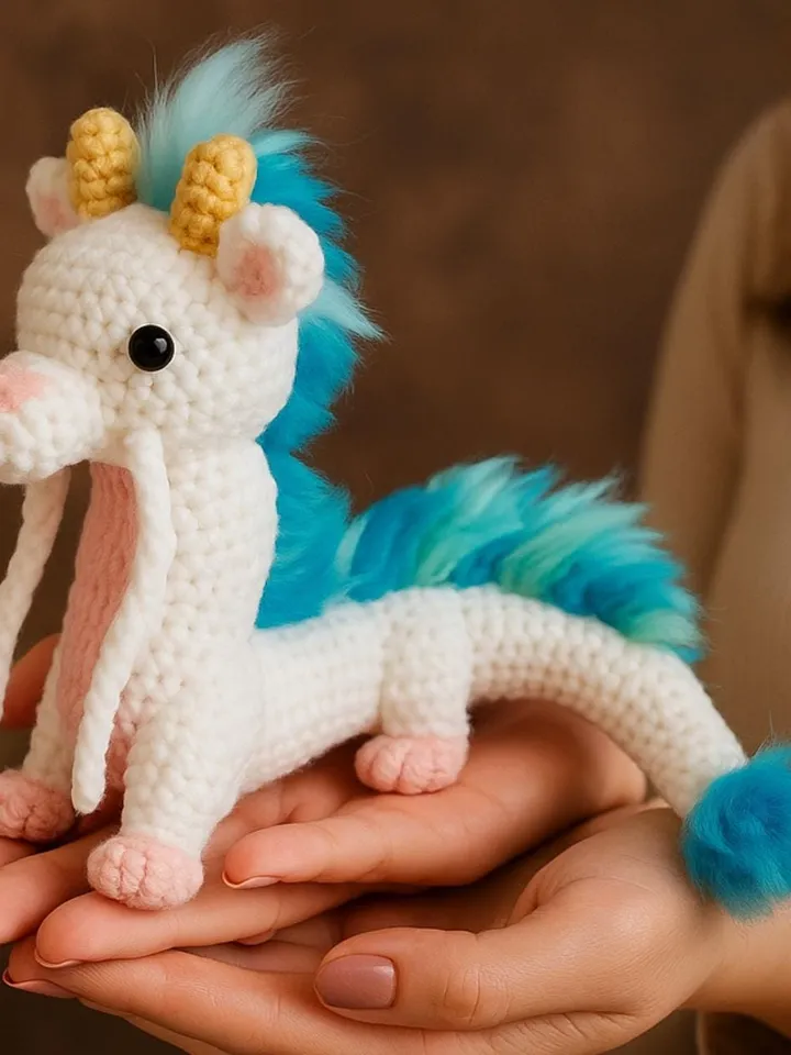Haku The Dragon Crochet Pattern, english, amigurumi pattern, crochet animal pattern, crochet plushie pattern, crochet dragon pattern Fantasy