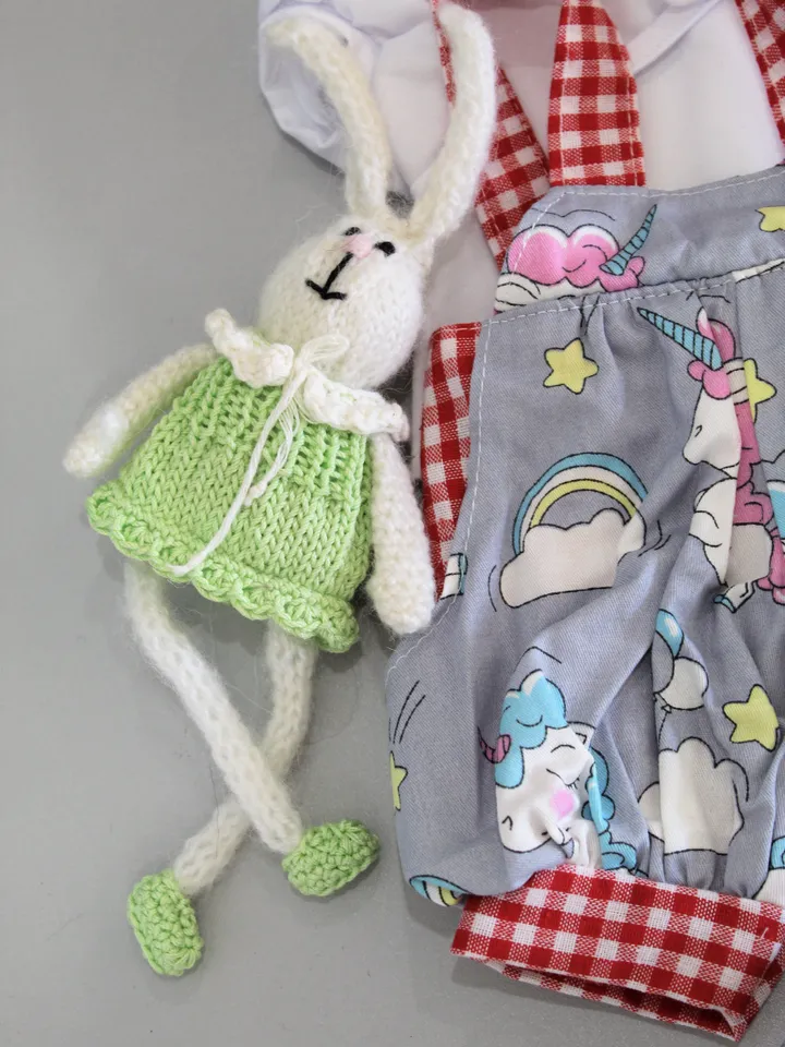 Handmade American girl doll clothes - unicorn jumpsuit  – doll shoes and accessories – gift from grandmother