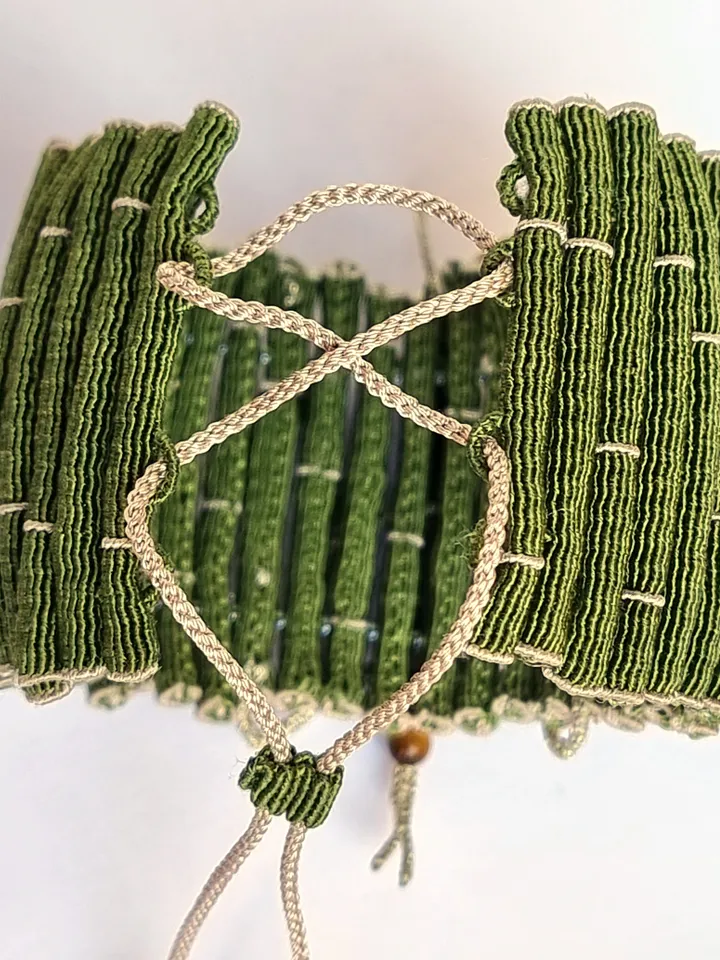 Nature-Inspired Bamboo Bracelet with Stick Insect Accent