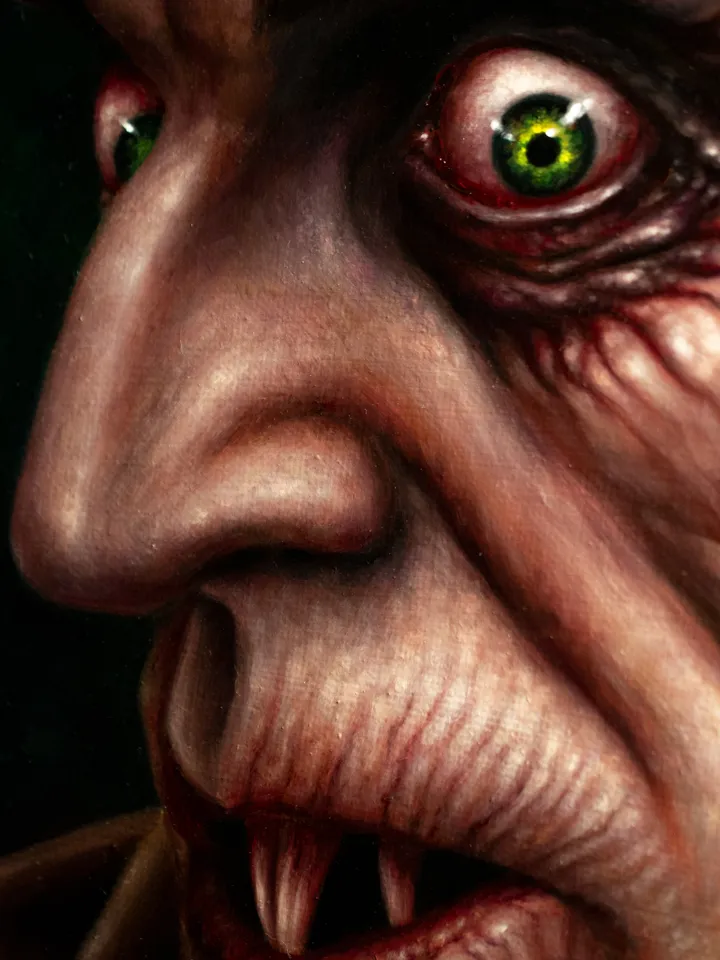 Oil painting Nosferatu Eine Symphonie des Grauens