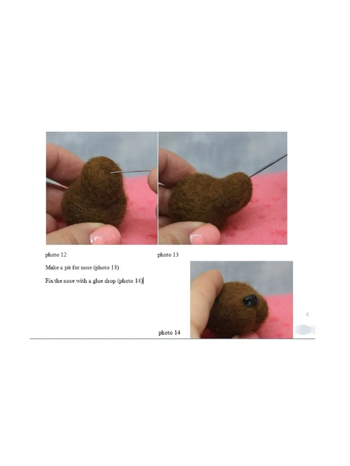 Needle felted Dog Pattern Dog Tutorial Wool Felt Book Needle Felting Animals Tutorial Pet Plush Pattern Felt Toy Staffordshire Terrier