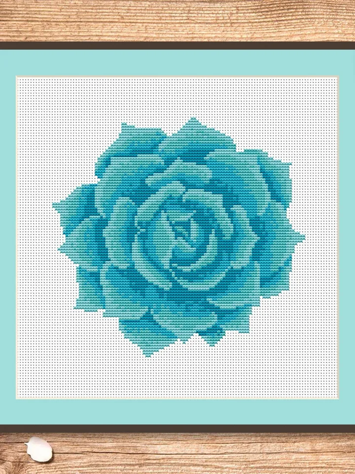 The Succulent Cross Stitch Pattern, Flower Cross Stitch Pattern, Embroidery Succulent, Flowers xStitch, Potted Flowers xStitch #flw012