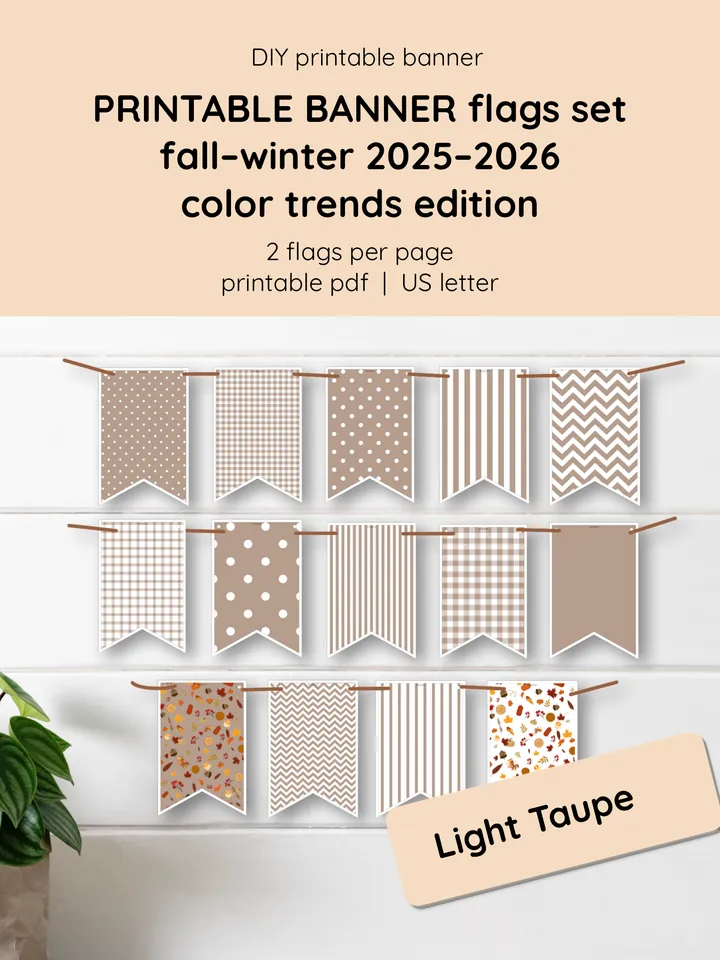 Minimal Fall Banner Printable. Modern Autumn Decor.
Printable Thanksgiving Garland. Minimalist Stripes, Dots & Gingham. Modern Cozy Banner Printable. Trendy Neutral Palette 2025–2026. Small Gift for Fall & Winter.
