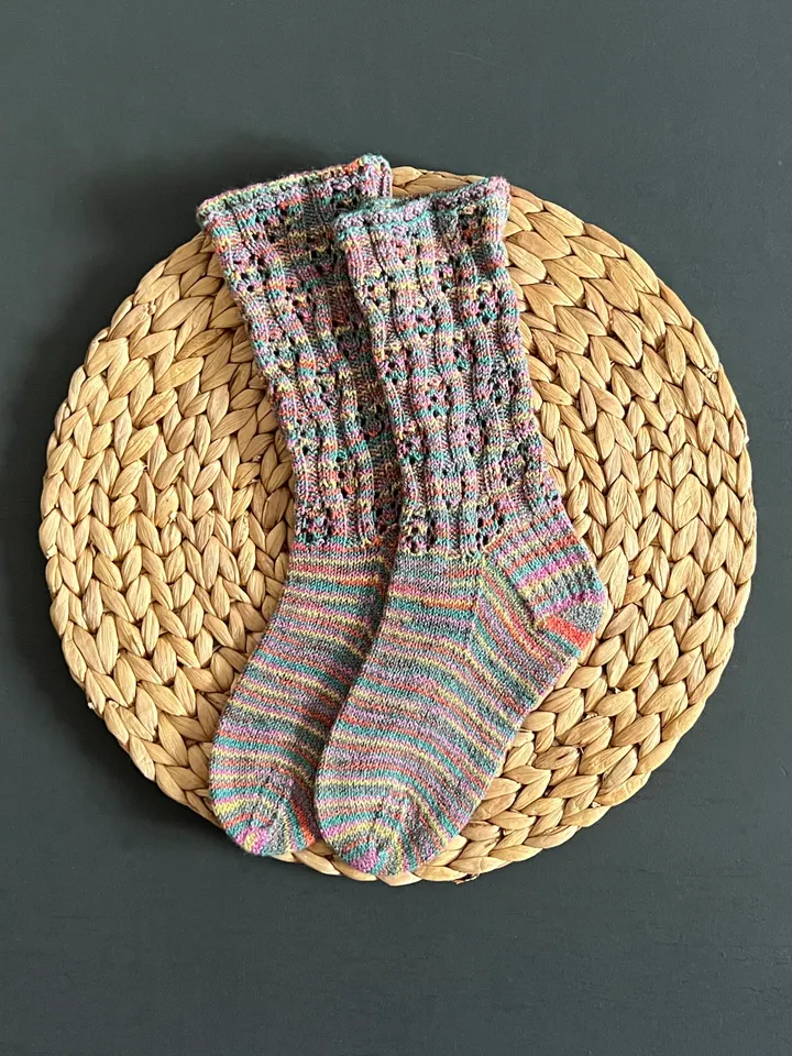 Handmade knitted womens socks/ Warm knitted accessory