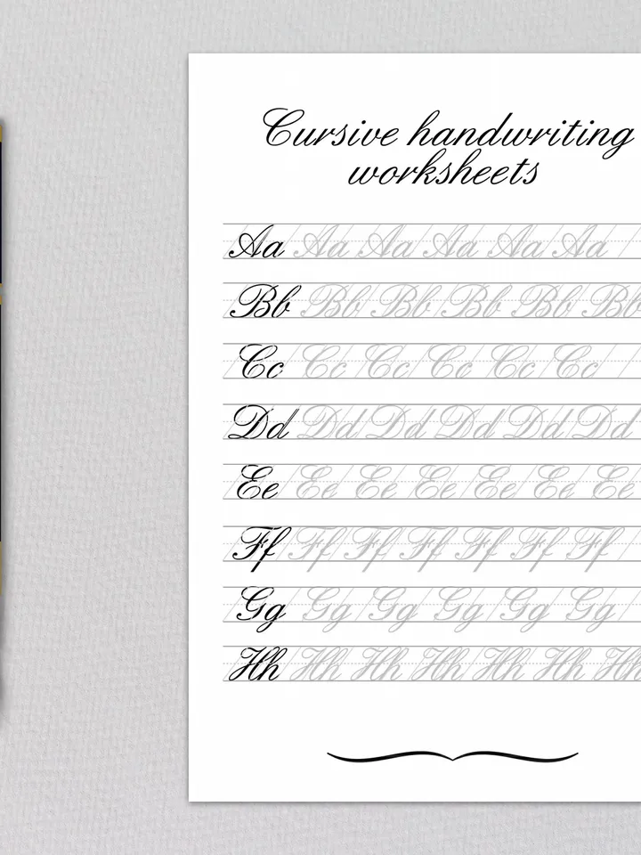 Calligraphy Worksheets, modern calligraphy, handlettering practice
