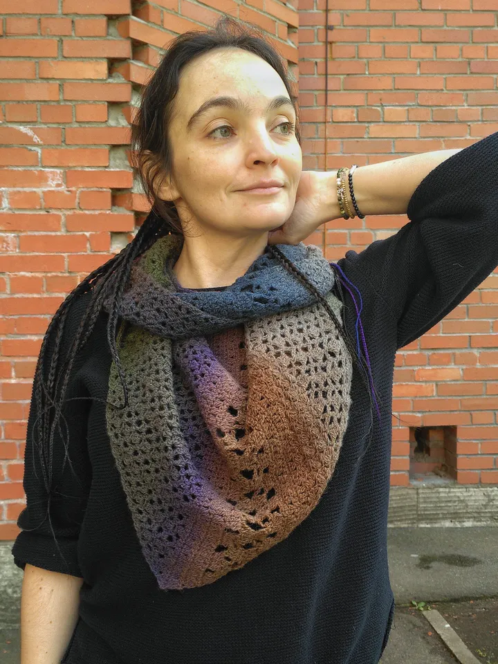 Crochet Pattern Shawlette Ewaly PDF