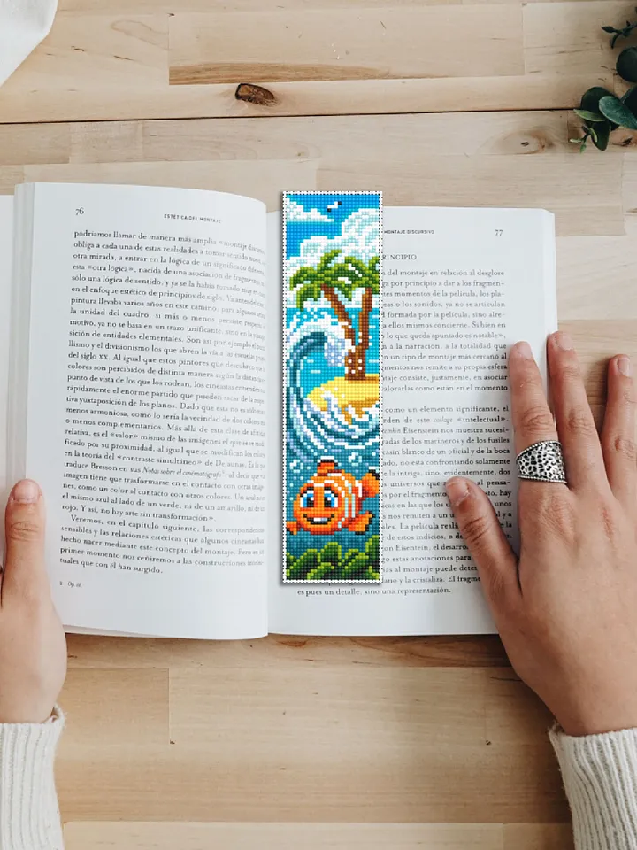 Ocean bookmark cross stitch pattern download PDF Handmade bookmark digital PDF Cute tropical fish cross stitch Ocean scene pattern PDF #B70