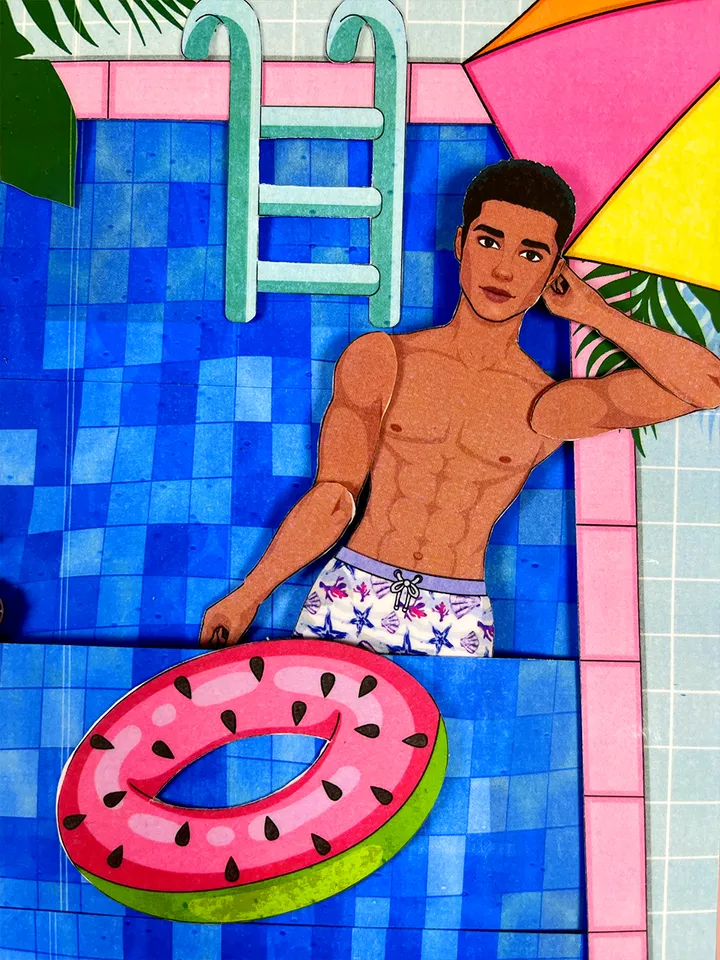 Pool for paper dolls