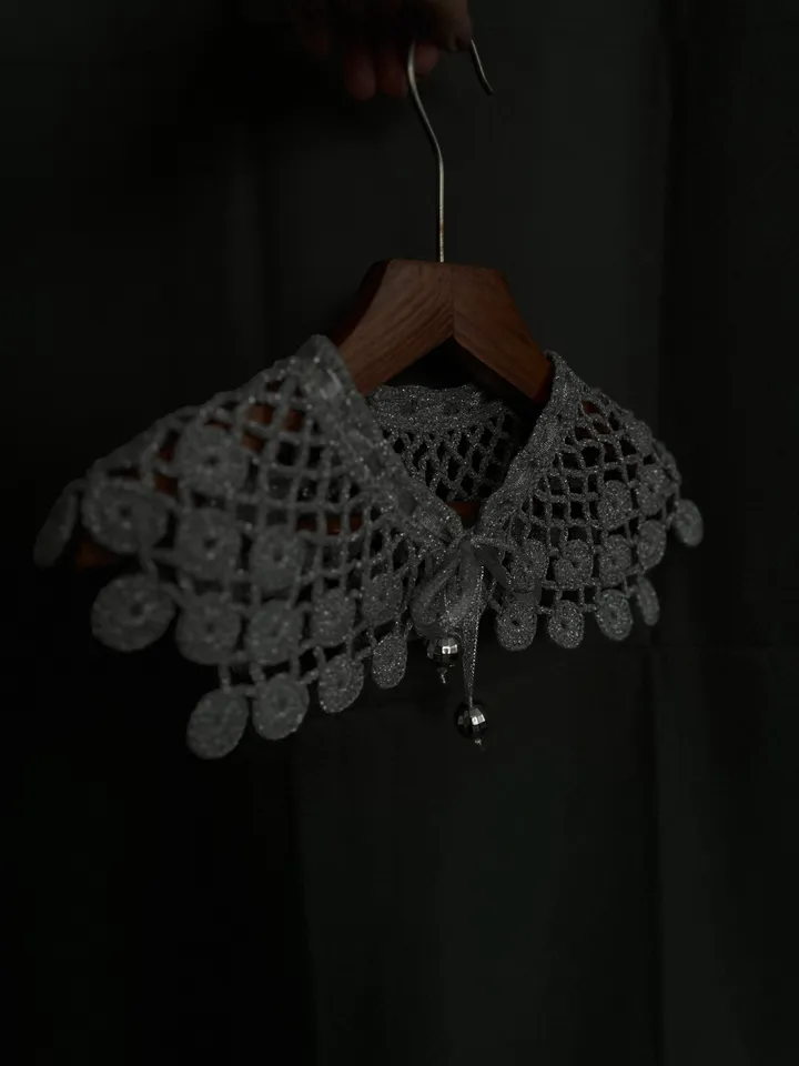 Womens detachable crochet collar, luxury lace collar, day collar for women, vintage necklace