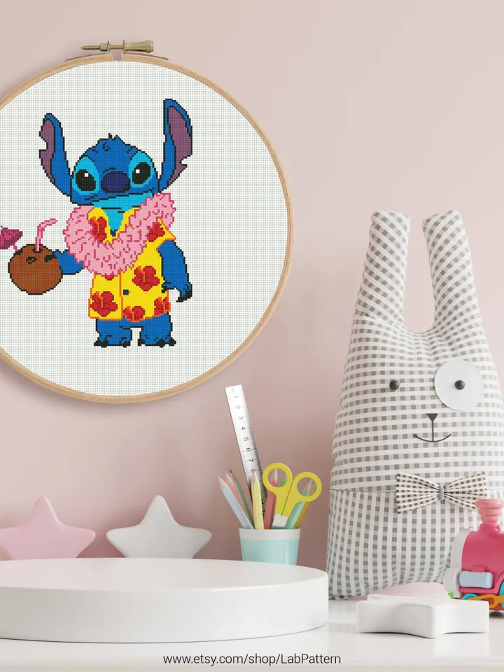 Lilo and Stitch Aloha Cross stitch pattern | Embroidery Pattern | Instant Download | Embroidery Designs
