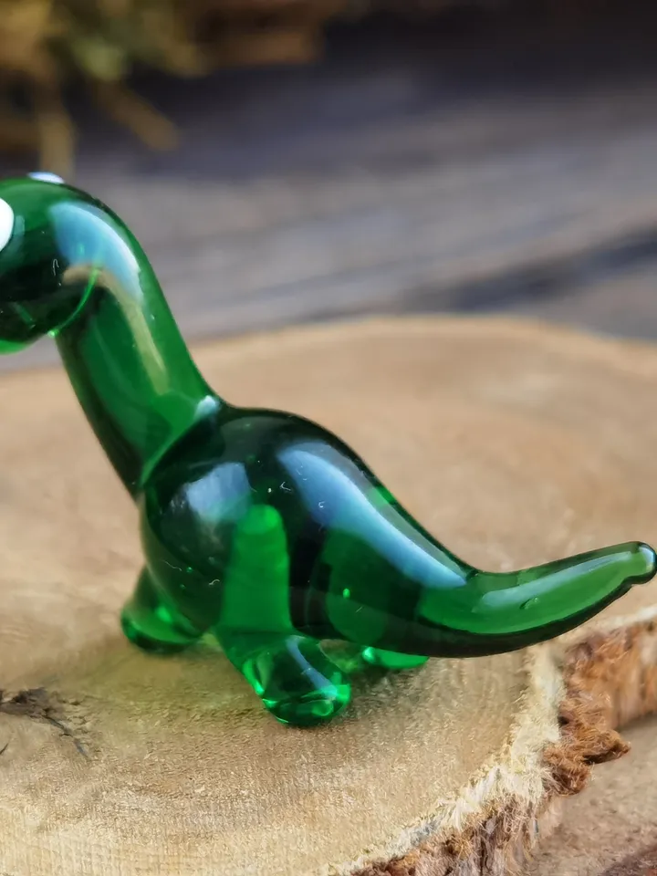 DINOSAUR ORNAMENTS Dinosaur figurine Glass dinosaur decor Miniature Dinosaur gift Dino figurine Glass figurines Tiny glass animals Terrarium
