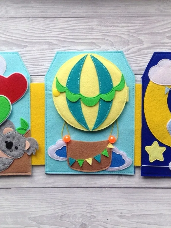 Koala Quiet book Pattern PDF, Felt activity book pattern, Baby Soft book template, Quiet book sewing ideas for toddler