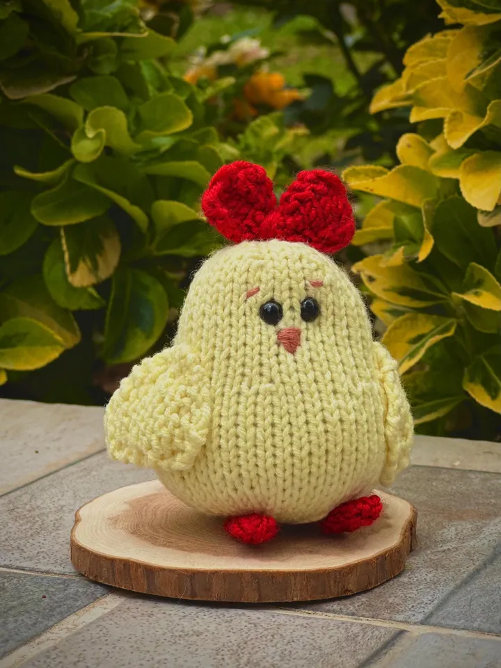 PDF Chicken Knitting Pattern, Knitted Toy Tutorial, Knitted Animal Pattern, Chick