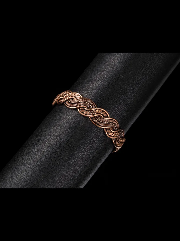 Copper wire wrapped bracelet for woman 7th Anniversary gift Small size bracelet