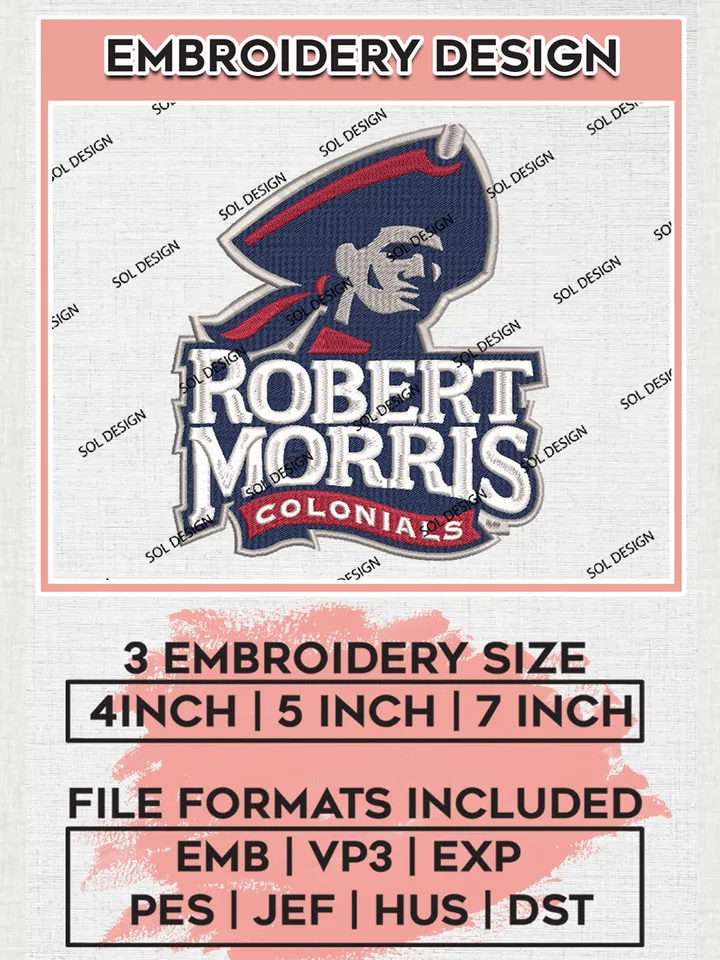 Robert Morris Colonials Logo embroidery designs, NCAA Robert Morris Colonials Machine embroidery designs, NCAA Logo embroidery designs, NCAA Colonials Machine embroidery designs, Digital Download
