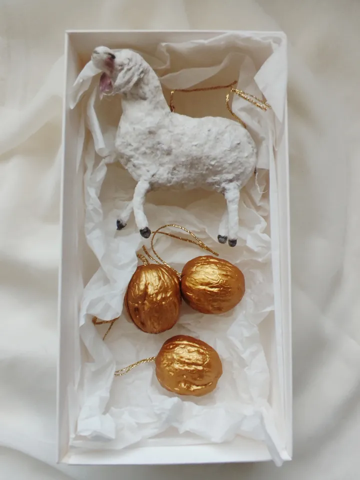 Christmas ornament.Gift set.Sheep.
