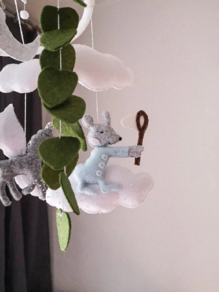 Unicorn baby mobile, crib mobile