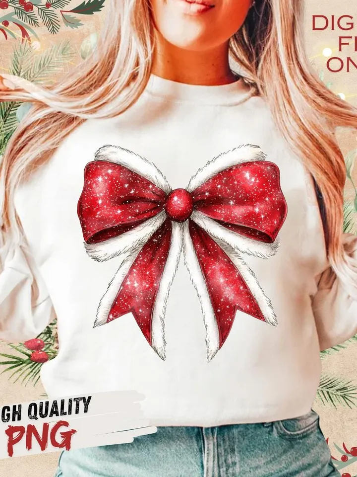Coquette Christmas png, Coquette Bow Png, Christmas sublimation, Trending png, Retro Holidays png, Holiday vibes png, Girly Christmas