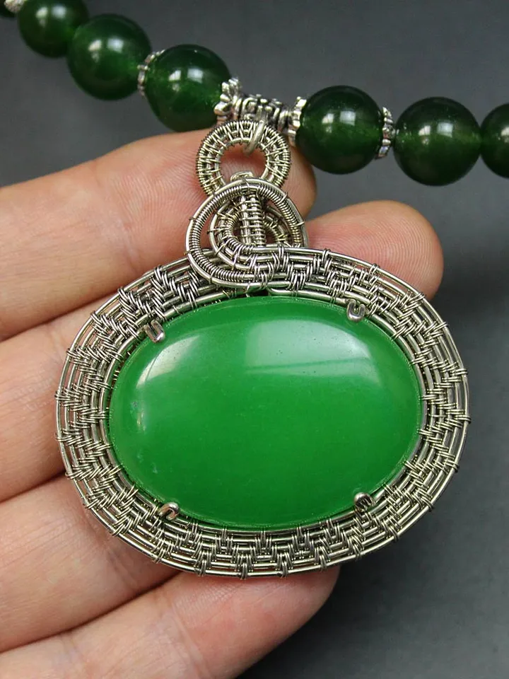 Handmade necklace with natural stones