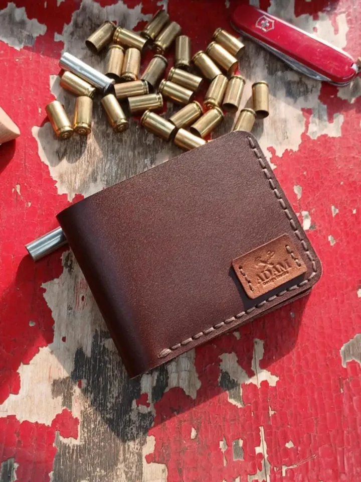 Handcrafted Bifold Wallet for Men, Made from Cowhide Leather, Leather Wallet Men Groomsman Wallet Slim ID Credit Card Wallet.