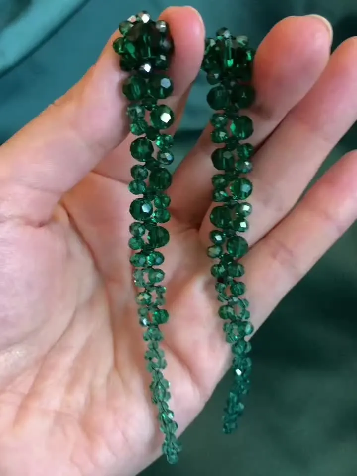 Drip Floral Beaded Earrings